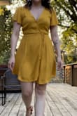 Love this dress! It's very comfy and flowy. Perfect for summer. The top is big though so I have to pin it or I'd be showing the world my boobs. An easy fix though with a couple of safety pins (it's pinned in the photo). Perfect length for this 5'8" gal. - Rhian B.