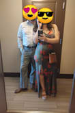 This dress is so comfortable, I was not expecting it to fit so nicely!! It was the wildcard in my order but the one I ended up choosing for a family wedding. Nice enough for an outdoor ceremony to a ballroom reception, very roomy, and great for dancing. I only had nipple covers but the straps were supportive enough for me, a bit of tasteful underboob was showing though!! I was nervous it would cling or be too tight on my wide hips but the size L worked out great! Can't wait to wear it again and again!! - Emily G.