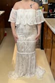 Bought this dress for a beach wedding in Maui! Fits perfect, hugs all my curves just right! Length of dress in front is perfect, sweeps the ground! - Amanda H.