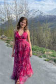 Was immediately in love with it!  The dress has gorgeous colors and has a flowy bottom. Definitely recommend for any occasion! - Jessica D.