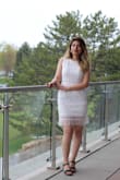 I love this dress; the fabric and the style are just what I was looking for. It was perfect for my graduation celebration. - Chnur A.