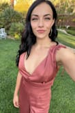 This body suit is gorgeous and it looks sooooo good in photos. Perfect for weddings. I have super long legs & a short torso. It fits perfectly & is a great length. - Emily T.