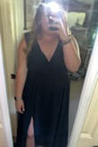 I did size up in this dress to make sure it fit. This dress is the most comfortable and most flatter dress I have ever worn! Definitely not made for small chested girls as the top part kept falling on me, but I just put a safety pin in it and it worked out perfect. - Oakley G.