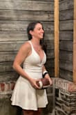 Got this to wear to my rehearsal dinner. It was a great dress, fit perfectly, and was a good mix between casual/sun dress and more formal since I wanted something in between. - Jaclyn H.