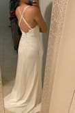 Purchased as an option for my hiking elopement. Great fabric but easily wrinkles and a little see through, not what you're looking for when you have to pack your dress. Not a big fan of the neckline since it didn't stayed down like in the picture (maybe due to size?). I'm sure it can be fixed with a quick stitch. Returned due to being a little snug at the chest/waist. Would purchase style if other colors were available. - Mayte Z.