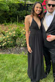 This dress is absolutely wonderful. The material is great and not too heavy. Perfect for a formal wedding. Be prepared to for some looks because this dress is jaw dropping! - Alexis B.