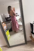 I saw someone wearing this at a wedding and fell in love and had to get it for the wedding I was attending. I was a little nervous for the fit and length since I am shorter but it was the perfect length. It also helps that the straps tie at the back so it makes it easily adjustable for the perfect fit. - Katlyn S.