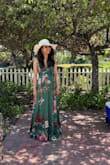 The fabric is soft silky rich, and overall look is amazing. Looks great outdoors. Fits good at the bust. I bought this for my baby shower. So this dress is bump friendly. I had to make some alterations, mainly hem the length and fit in cups.
Highly recommend this! - Neha P.