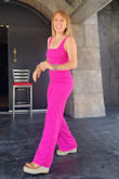 I absolutely LOVED this jumpsuit for a Vegas Brunch with my girls. All the compliments- and all pink everything - Sophie M.