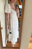 I love the way this fits! Very comfortable, flattering, and better quality material than I was expecting. I love this puffy-sleeve trend and this is it.
Got it as an option for my brewery engagement party because it's cute but not too fancy. I went with another dress but I'm going to keep this one for any other events that come up because it's just so comfy and cute. - Hillary B.