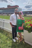 I bought this dress to wear to the Preakness and it was absolutely perfect.  I carry alot of my weight in my stomach area and am really self conscious of my stomach. This dress made me feel so confident and I got many compliments throughout the day. I also ordered it in pink because of how much I love it! - Julie S.