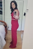 Absolutely loved this 2-piece outfit but it just didn't fit me right. The fabric is thick and stretchy everywhere but the waist. The waist was too high for my body type. It came just above my natural waistline so it rolled down. The pants were also way too long and the top was slightly bigger in the bust than what I would have wanted. - Kathleen S.