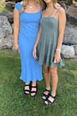 So cute for a summertime event. The back cut out is adorable and the color is beautiful. - Jenny S.