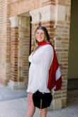This was the perfect grad "dress" for my law school graduation. It was so flattering and perfect for my graduation and pictures. It was a little loose in the top part if you don't have very broad shoulders, but other than that, it fit perfectly. I got tons of compliments on the skort aspect. - Amanda E.