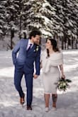I bought the dress for my elopement in February! While it wasn't very warm (shocking, I know) it was beautiful and fit like a glove! I had so many compliments! I don't have many pictures of the back because to say the least it was quite nippley outside and I wore the shawl the whole time - Madison B.