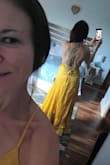 I absolutely loved this dress!!! The fit was wonderful and so easy to adjust on the back. The color was like a golden sun. The material was extra wrinkly but great quality and super comfortable. The only problem was that it was almost 2 weeks late getting here so I didn't get to wear it to my event. I was pretty bummed and had to send it back for a refund :( - Jennifer B.