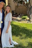 I love this dress! I was hesitant when I tried it on since it's a little big on me but the more I looked at it I loved it! I got sooo many compliments too which was a plus!! I had to wear spandex under as it's see thru (even with white underwear) but I love it so much. I have a super small chest so the top kinda drops down but anyone with a larger chest than me should be good lol. obsessed with this! great quality too! - Macie P.