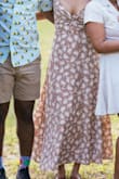 I bought this for an outdoor photoshoot and while it was very cute, I kept having to pull up the top to keep from being exposed. I definitely recommend using fashion tape to keep the top in place. - Ayanna I.