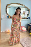 It fits me well and is perfect wedding guest dress for me! - Joey H.