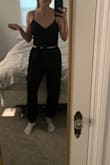 The sizing is very forgiving on this since it's a wrap top. Very comfortable. I love that it's a 2 piece set so I can mix and match! - Maddi M.