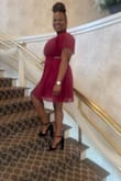 I love this dress so much I had to get the shorter verse to the long one I have in green. It was the perfect fit and I felt beautiful in it - Yssania G.