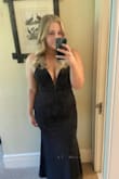 I was maid of honor for a wedding at the Duke Mansion and this was the rehearsal dinner outfit. This dress is made of semi-stretchy material, has 2 thick layers and holds you in while accentuating curves! - Cari C.