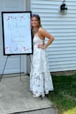 I wore this to my bridal shower and it was beautiful. The bust area was a little big but the back is adjustable so we were able to fix the problem. I loved this dress! - Nicole S.