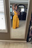 This it is phenomenal! This is my third set. I've worn it in magenta, white, and Colby resist the mustard yellow! It's absolutely stunning!! Love the hidden sex appeal. The only thing I would change is bring score to get two different sizes. - Angela C.