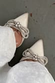 They were perfect and the color was exactly like the picture. It just looks lighter in the camera. The size was perfect, but it is not meant to be worn for many hours or for walking. Really great tho!! - Farha S.