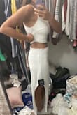 Cannot wait to wear this during my honeymoon or maybe even bach LOVE it. The top fits perfectly although could be smidge smaller and so does the skirt but I could prob go down a size in the skirts it's a TAD looser than wanted but oh well - Gabrielle M.