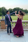 I loved the color of this dress but the lack of pattern had me feeling like a bridesmaid. I'm usually a medium in most other stores but am so glad I got a Small. I was planning not to wear a bra but ended up wearing a strapless which was awkward with the low back. The thin straps of the dress we're very uncomfortable. - Anastasia S.
