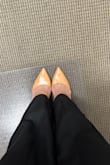 I got these shoes to wear to work and I love them! They fit well. I do have more wide feet, but they still fit great. They are very comfortable as well. They are a great height and easy to walk in in my opinion. I recommend these for a variety of events. - Rachel H.