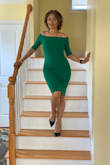 I ordered this dress in green and have worn it for two separate occasions, and I received many compliments each time.  I love this dress! - Brunilda C.