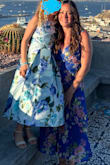 This dress is exactly what I wanted for a nice beach wedding. I was able to adjust the straps a little higher so I could wear a regular bra. The full wrap dress made it easy to wear. I usually have a difficult time finding something that fits my chest and isn't oversized everywhere else. This dress was fantastic. The fabric doesn't have much stretch but feels silky and smooth. Love the high quality fabric. I felt pretty, classy and comfortable enough to dance, shake and shimmy. The colors are better than pictures. More depth but not brighter. It's longer than pictured, but expected because I'm short.  Get the dress! - Shauna O.