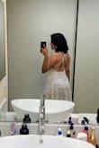 I just ordered this dress for my courthouse wedding ceremony and fits perfectly! I ordered a small size and it was great. It's a bit long since I'm very short hahaha but it's an easy fix. Great design and fabric for the price :) - Valeria C.