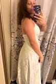 I bought this dress for my courthouse wedding coming up. It was the only dress I bought and to say I was nervous was an understatement. But this dress is everything! I looks exactly like the picture and it is very very flattering! Buy the dress! - Victoria A.