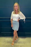 Wore this on my bachelorette trip in New Orleans with a mini skirt and it was so cute. Love that it's a bodysuit so I didn't have to worry about it riding up, and the fit was very flattering. - Jada T.