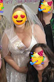 I wore this dress for the first night of my bachelorette party to go to a drag show with my friends. I'm 5'1 and normally wear a size 12; it hit me about mid calf level. The only thing that would have made this dress a 10/10 instead of an 8/10 is that it was very, very revealing. I am a 36DDD. I think someone a cup size smaller would have fit into this perfectly. I still wore it because it was a great dress! - Amelia I.
