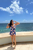 It's a cute romper, so comfortable and if you have big boobs, it fits nicely. - Michelle R.