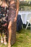 I wore this dress to a recent backyard wedding and couldn't have received more compliments! Dress fit perfectly and was the perfect length once I put on some heels. Lightweight and comfortable for a summer wedding! - Jenna K.