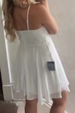 This dress is flowy and so comfortable! The lace on top is so pretty and the material is great. - Shekinah G.