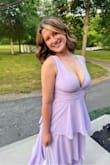 This dress hugged my body so wonderfully and fit my chest perfect. I danced all night and nothing popped out! The color is beautiful, nice fabric and well made. Super comfy and will definitely be re-wearing this. - Meg W.