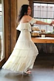 Embrace your inner bohemian queen and let your style shine in this gorgeous boho chic dress. This stunning dress exudes effortless elegance and free-spirited charm that's perfect for any occasion. It is SO comfortable and flattering! I wore it for my wedding reception and felt so beautiful! Not to mention, I had my event at a barn, so it was PERFECT! Comfortable and breathable. And dancing was extra fun because it was so flowy! - Caitlin R.