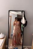 Overall, I like this dress and am happy with how it looks. It fit great and the straps are adjustable so I probably could have even gotten an XS. But for the price, idk. It was just SO long, I had to get it hemmed. The string part holding the sash around the middle broke almost instantly and the sash was already fraying when I opened the package. - Shivani M.