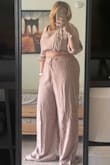 I loved everything about this outfit, the fit, the color, the material texture, it was just perfect.  It's something that can be dressed up or down.  Just hoping it does not shrink as I read from other reviews. However did buy a little larger just in case. - Doris A.