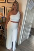 Wore this on my bachelorette trip and I received so many compliments. I'm tall, so it can be challenging to find pants that are long enough. These were a perfect fit. The material is nice and stretchy and looks classy. Super comfortable. - Amanda K.