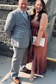 I got SO many compliments on this dress at a formal wedding this past weekend. I waited almost a year to order it - had breast reduction last year and never would've been able to wear something like this before. It definitely is a bit low cut and I almost decided not to wear it due to the cleavage, but after we worked some magic with safety pins, I felt more comfortable/confident. The color and material is even more gorgeous and luxurious in person. Truly loved this dress and can't wait to find an excuse to wear it again. - Amanda H.