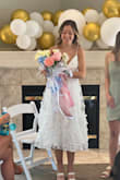 I wore this to my bridal shower and WOW I've never received more compliments on a dress! I felt so beautiful, it fit perfectly and it was so easy to move around in. If I could buy this dress in other colors I would! - Becca H.