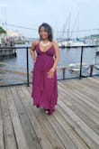 This dress was perfect! The color is amazing! I was nervous about the fit, but all the reviews helped me figure out the right size, and it was perfect! I have pretty big boobs, so I will say if you have a larger chest, try double- side tape because it is quite low cut. Otherwise, I received a ton of compliments! Highly recommend! - Marilee C.