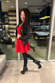 I paired this up with tights and a leather jacket for an edgier look. So sexy and flirty! I felt empowered! Shoes and jacket are from Lulus too! - MelissaRoshan P.